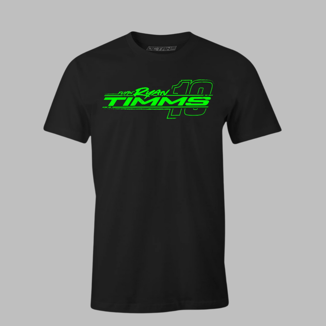 RYAN TIMMS LIFESTYLE  T-SHIRT (BLACK/NEON GREEN)