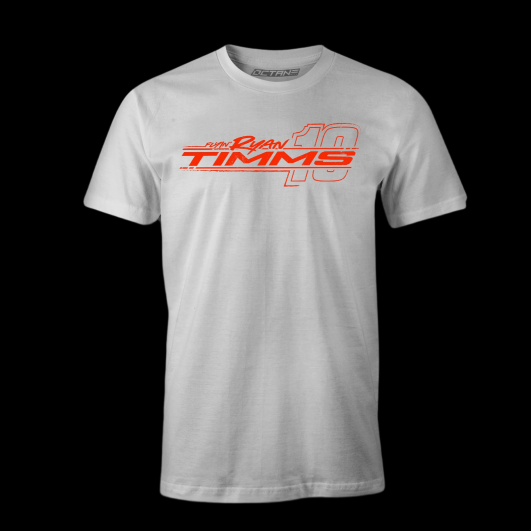 RYAN TIMMS LIFESTYLE  T-SHIRT (WHITE/RED)