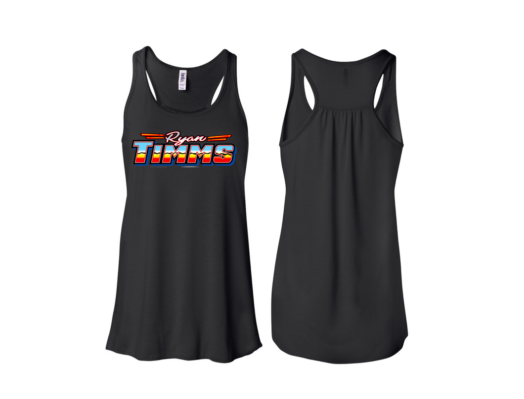 Retro Ryan Timms Womens Flowy Tank - Black