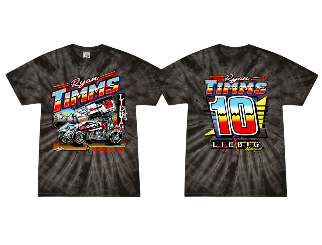 Retro Ryan Timms T-Shirt - Black TieDye
