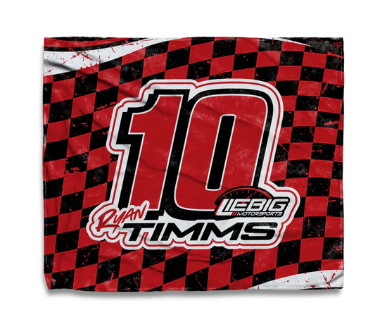 Ryan Timms #10 Checkered Plush Blanket-Size 60x70