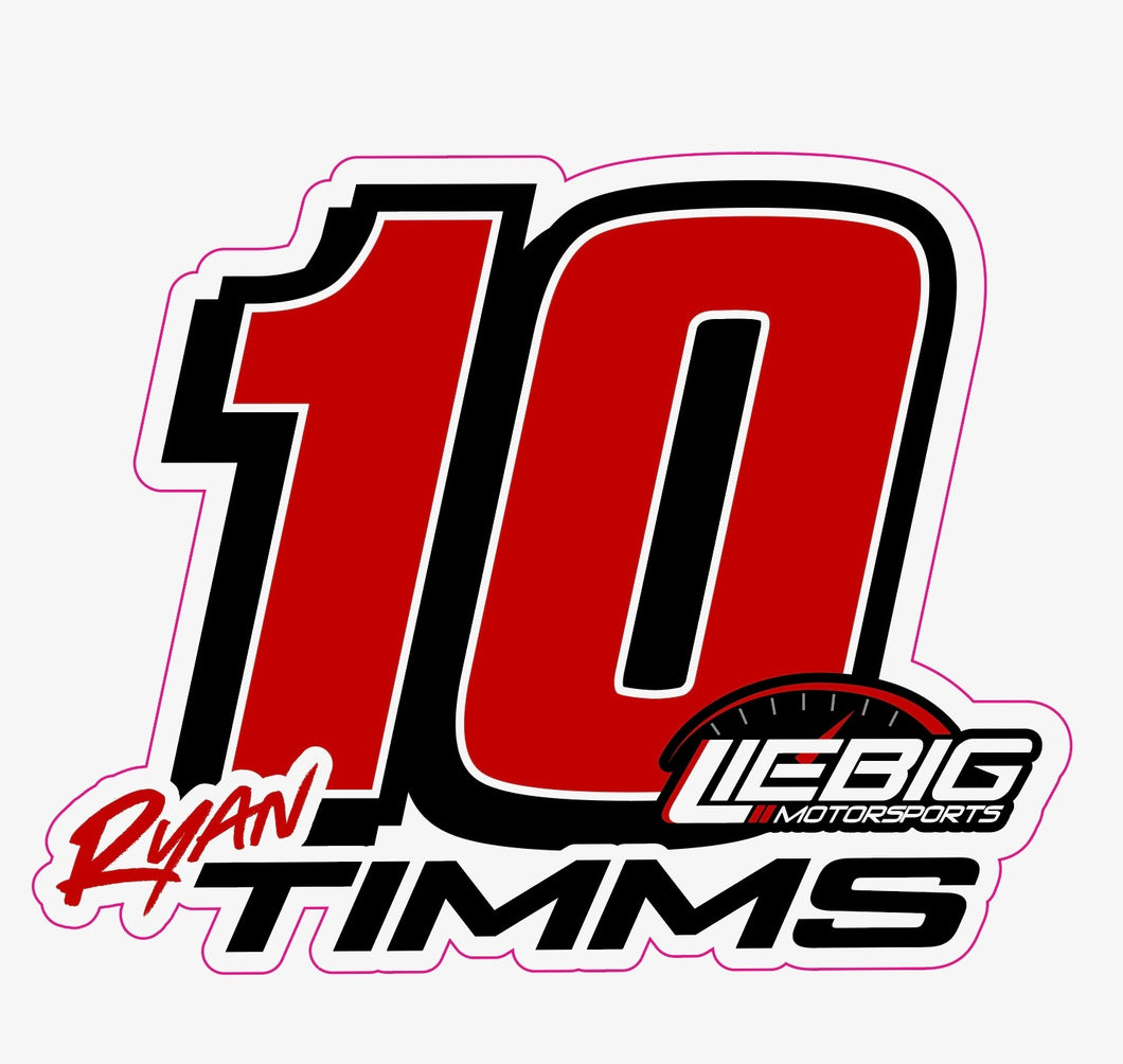 Decal - Ryan Timms-Liebig Motorsports 10 Sticker
