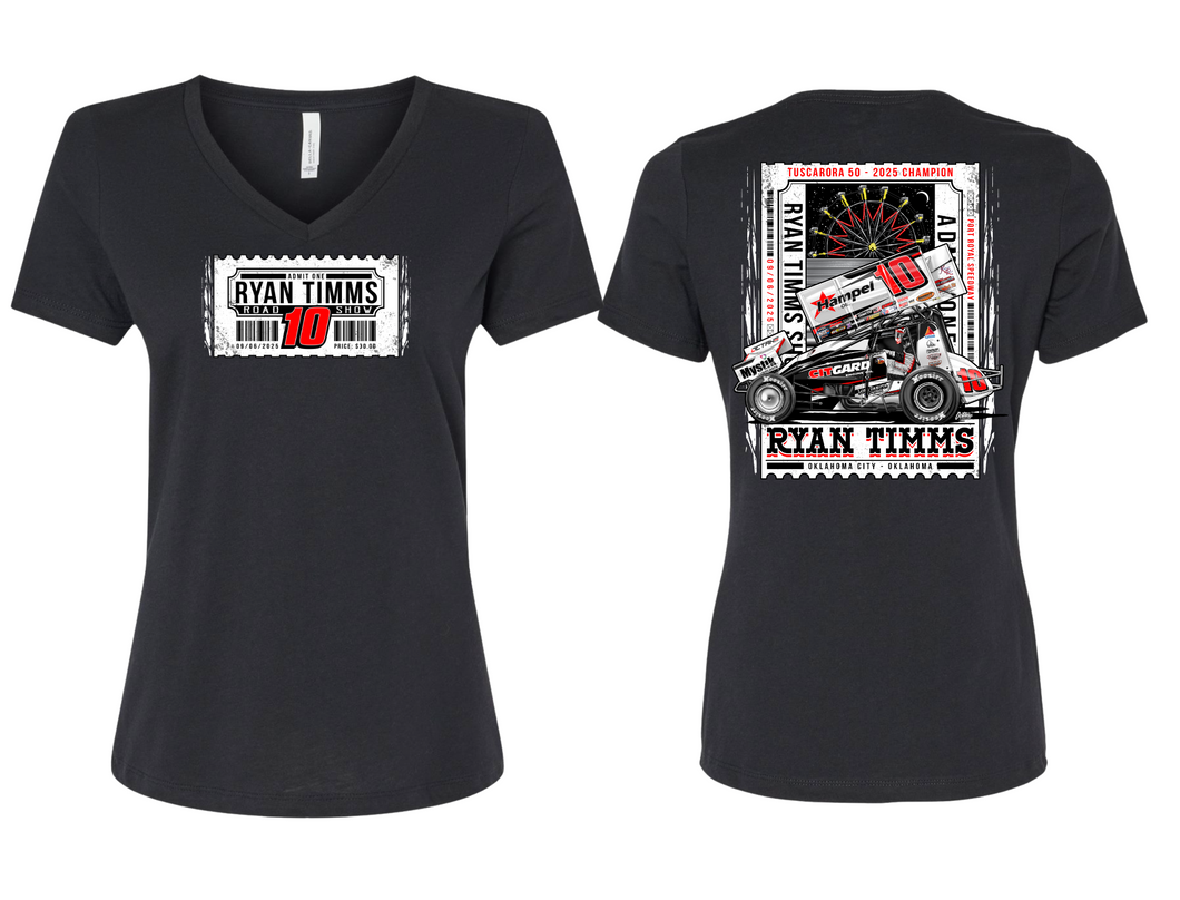 Tuscarora 50 Champion Womens V Neck T-Shirt Black